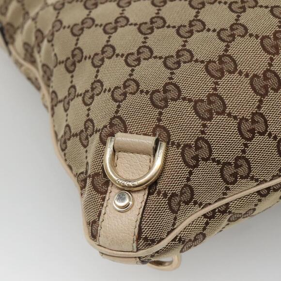 GUCCI GG Canvas Abbey Shoulder Bag Beige Gold - Picture 13 of 16